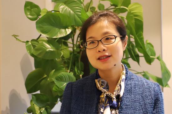 重庆市大数据应用发展管理局党组成员、副局长杨帆正在接受记者采访