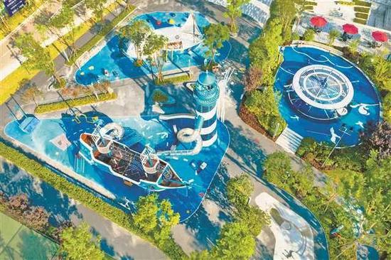湖畔海岛主题乐园。海兰云天温泉度假区供图