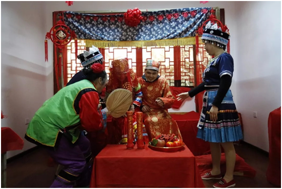 巴文化婚嫁习俗表演