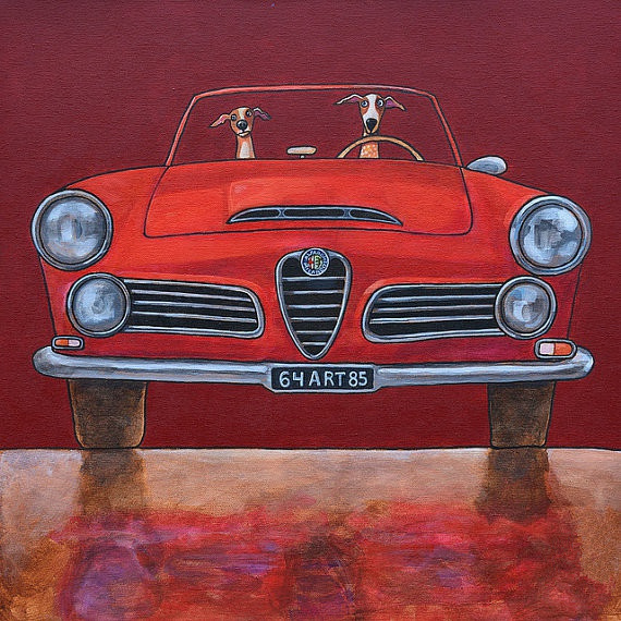 汪星人飙车小漫画 汪，上车带你兜风去！