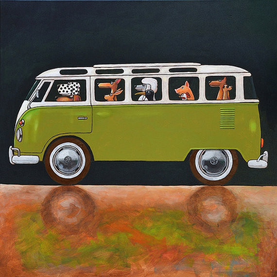 汪星人飙车小漫画 汪，上车带你兜风去！