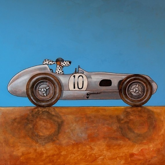 汪星人飙车小漫画 汪，上车带你兜风去！