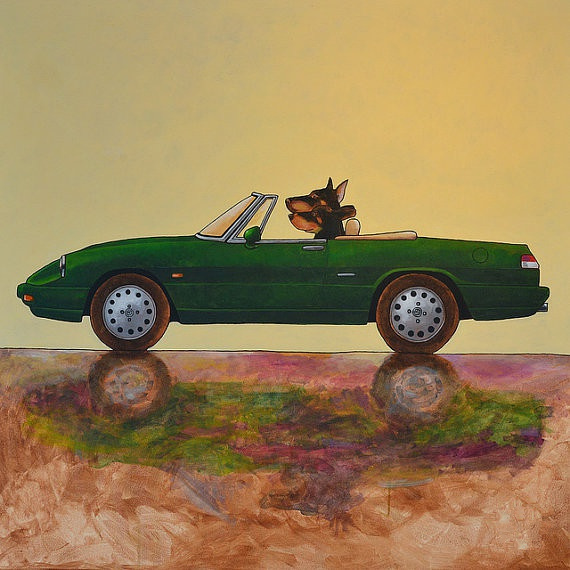 汪星人飙车小漫画 汪，上车带你兜风去！