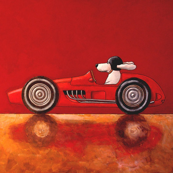 汪星人飙车小漫画 汪，上车带你兜风去！