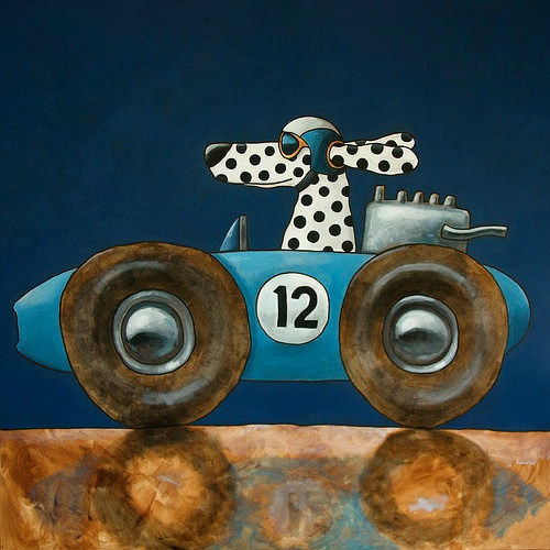 汪星人飙车小漫画 汪，上车带你兜风去！