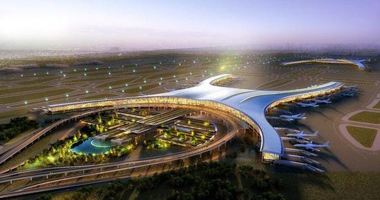 江北机场T3A航站楼已具雏形 计划明年上半年