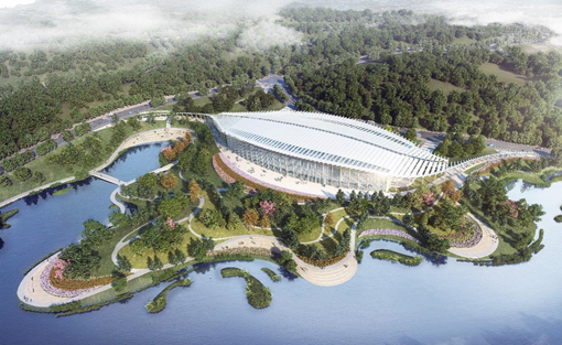 (礼嘉智慧馆效果图 中建八局供图)