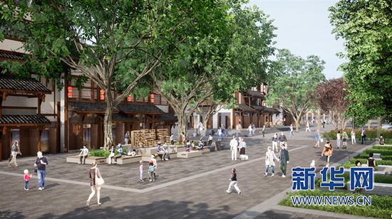 老街故事广场效果图。新华网发(沙坪坝区委宣传部供图)