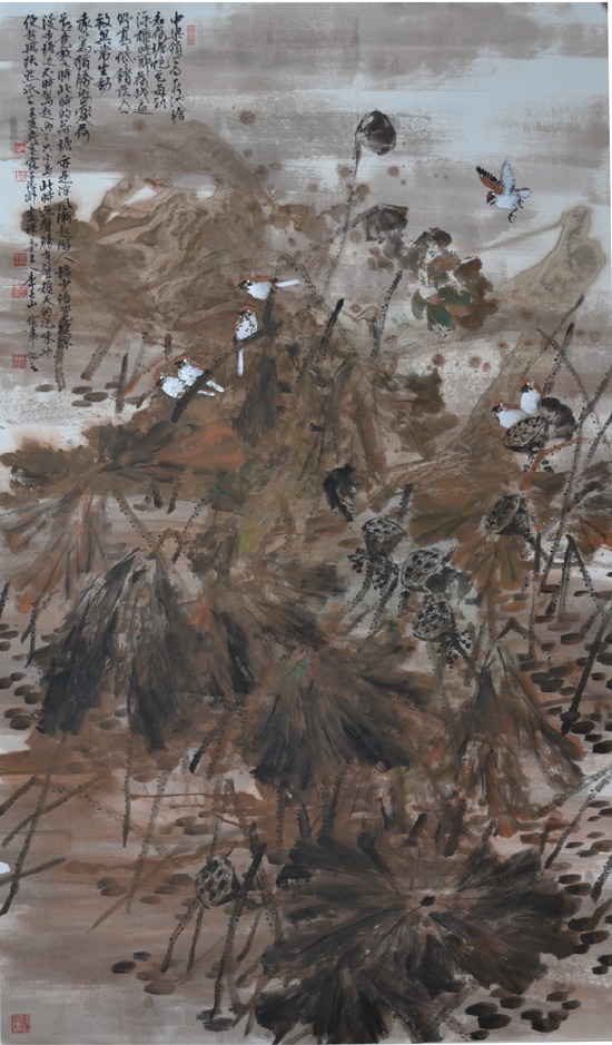 李大山《寒塘秋韵》