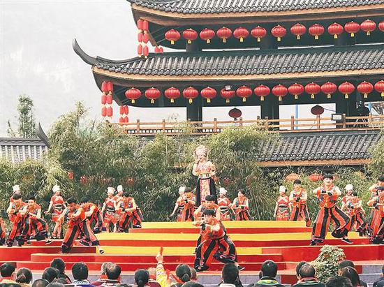 在贵州道真录制的《美丽中国唱起来》。(重庆文理学院供图)