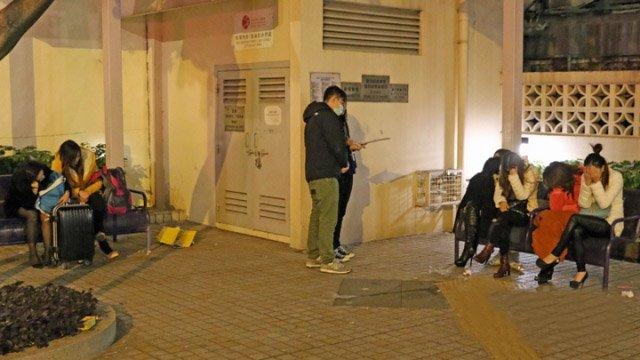 图为香港警方扫黄现场