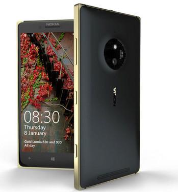 微软还将推出金色版Lumia 830 二月上市 