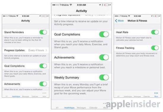 Apple Watch在iPhone的设置菜单:好复杂的样子