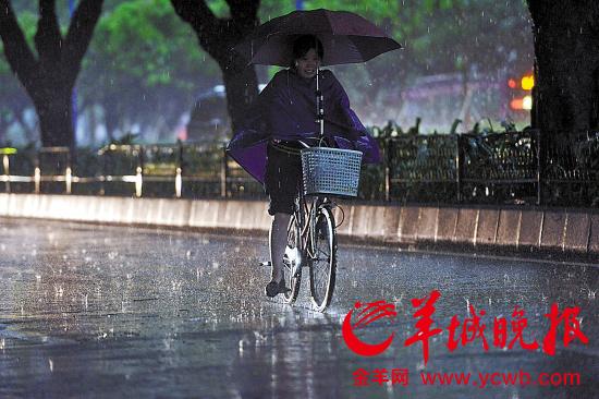 广州天色昏暗,车辆行驶需开灯 羊城晚报记者 林桂炎 摄