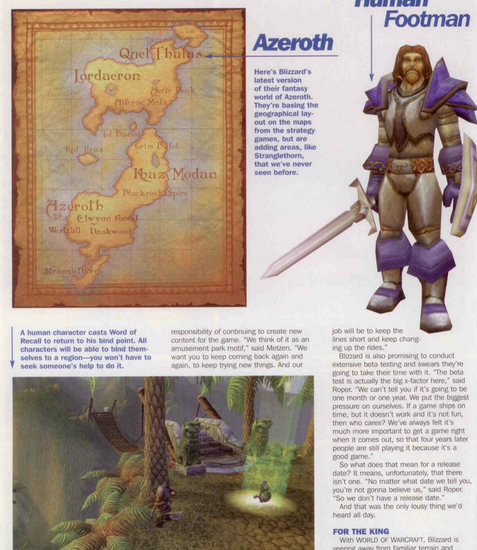 2001年游戏杂志魔兽世界宣传页曝光