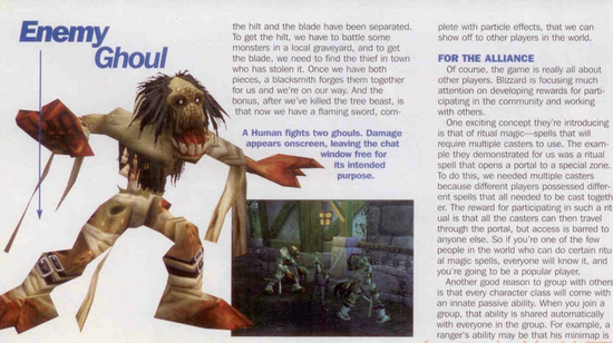 2001年游戏杂志魔兽世界宣传页