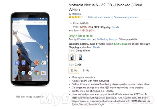 真要跑路！Nexus 6价格崩盘了