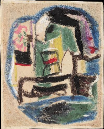 吴大羽的蜡彩:明丽纯净重返天真_藏界人物