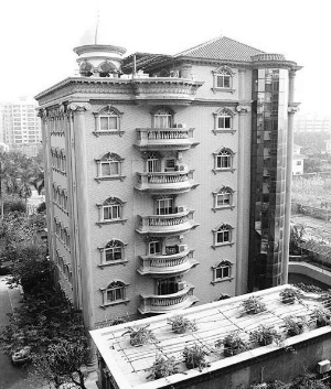 ▲陆帜然所住的6层豪宅。