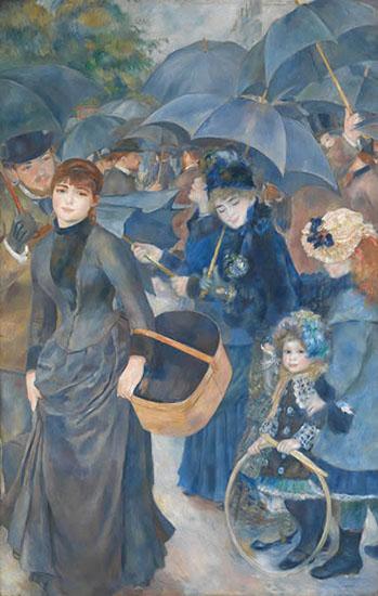 　　雷诺阿《雨伞》(1881-1886)