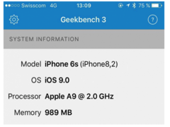6s运行内存:跑分截图显示iPhone6s运行内存仍为1G 屏幕快照 2015-08-14 上午1