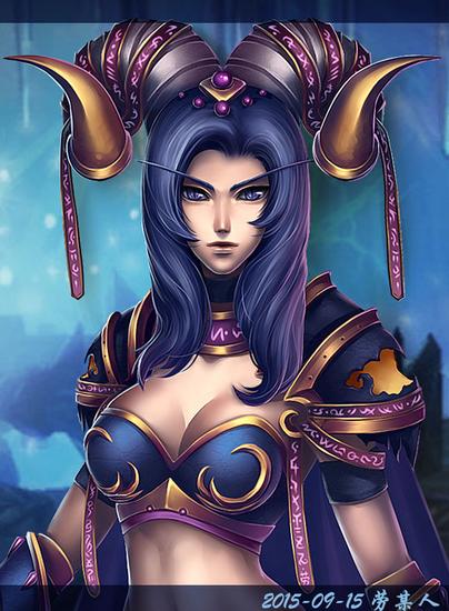 魔兽玩家同人画作:蓝龙军团的泰蕾苟萨