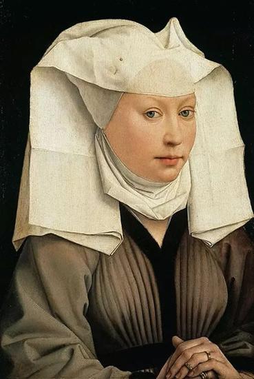 戴头巾女子的肖像。布鲁塞尔官方画家凡·德尔·维登（Van Der Weyden）