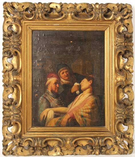 Triple Portrait with Lady Fainting offered through New Jersey auctioneer Nye and Company soared to $870,000 on an estimate of $500 to $800. Image: Courtesy of Nye and Company.