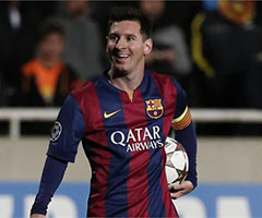 梅西欧冠帽子戏法