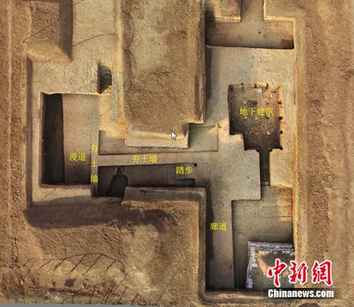 陕西西安秦汉栎阳遗址三号古城三号建筑遗址。供图
