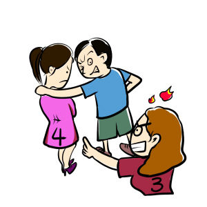 原配当街狠扇"小三"再扇老公 挨揍丈夫不敢吭声