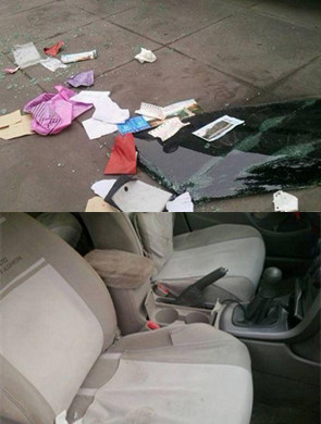 平安夜南充40余车小区内被砸