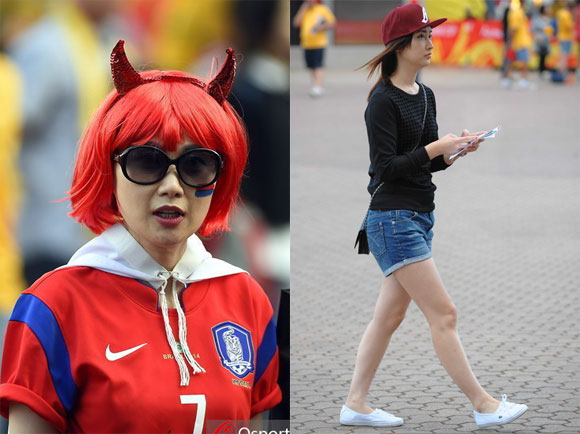 韩澳美女球迷助阵亚洲杯决赛 
