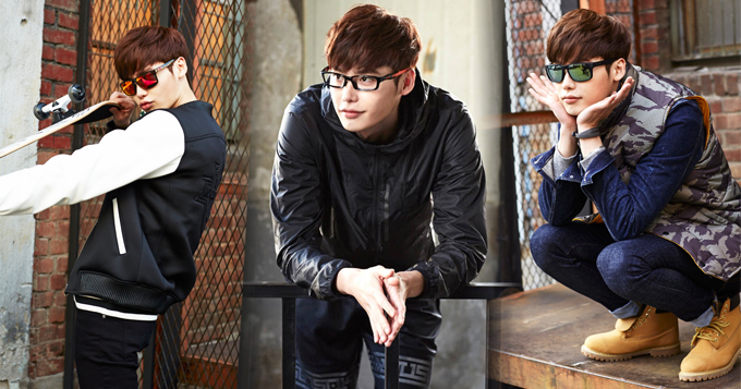 组图:李钟硕墨镜广告 嘟嘴卖萌变大男孩