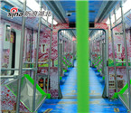 武汉首列樱花地铁上线