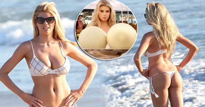 超级碗波霸超模比基尼晒肉 火辣翘臀诱人