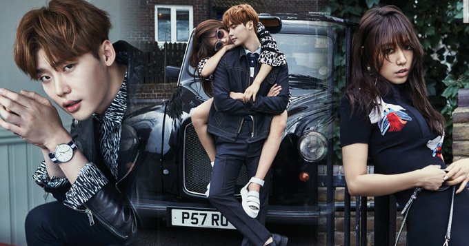 李钟硕朴信惠性感写真 背后环拥贴脸亲密