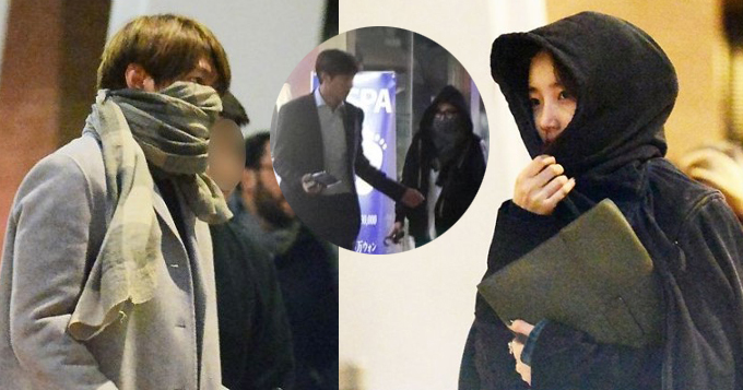 组图：李敏镐秀智秘密约会被拍 遮面同行