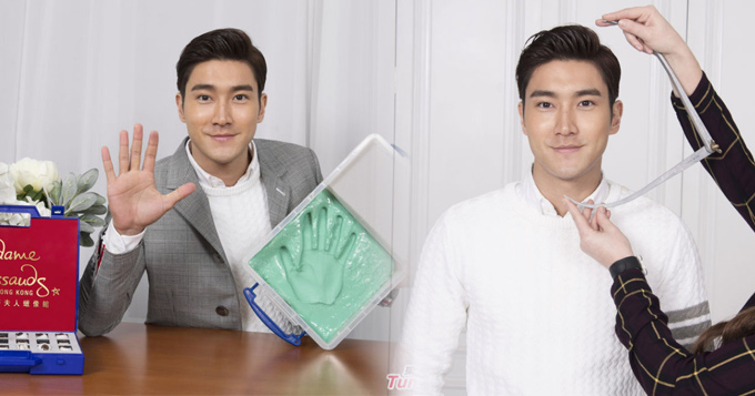 组图：崔始源被丈量脸长 分享蜡像制作过程