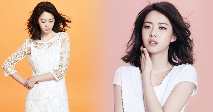 组图：韩星高雅拉纯白写真 浅瞳色神秘优雅