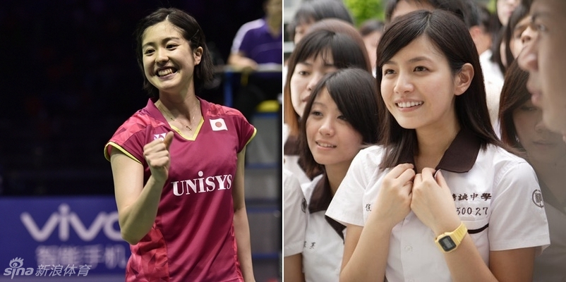 日本羽球美女栗原文音酷似陈妍希