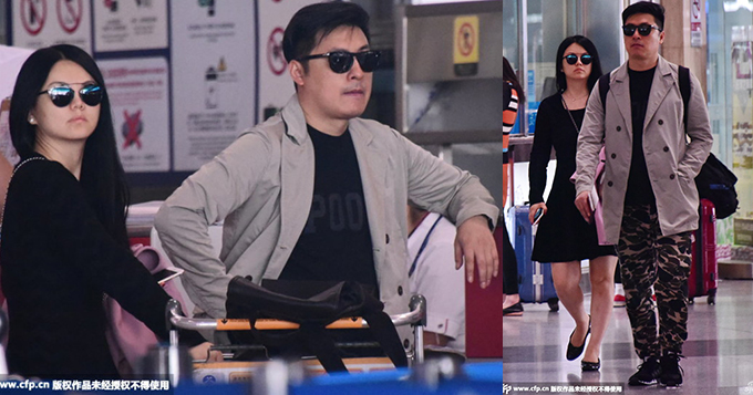 李湘黑裙似霸道女总裁 王岳伦护驾成保镖