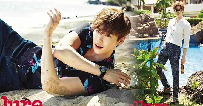 组图:李钟硕夏威夷写真 沙滩玩闹帅气依旧