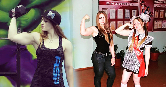 组图:19岁俄罗斯金刚芭比颜值肌肉飙新高