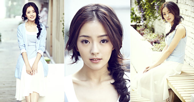 组图:种丹妮夏日白裙写真清新浅笑