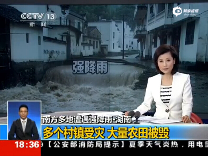 湖南多个村镇受灾 大量农田被毁