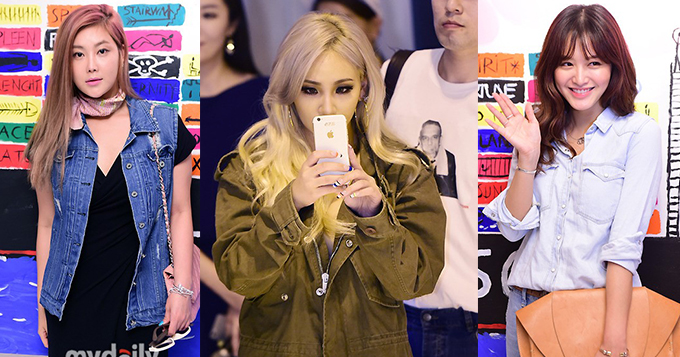 组图:韩团2NE1成员CL霸气金发亮相 浓妆性感