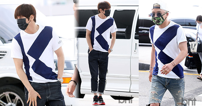 郑容和清晨赴台湾 撞衫BIGBANG胜利