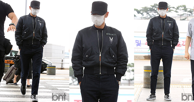 组图:BIGBANG清晨赴大连 TOP裹夹克似过冬