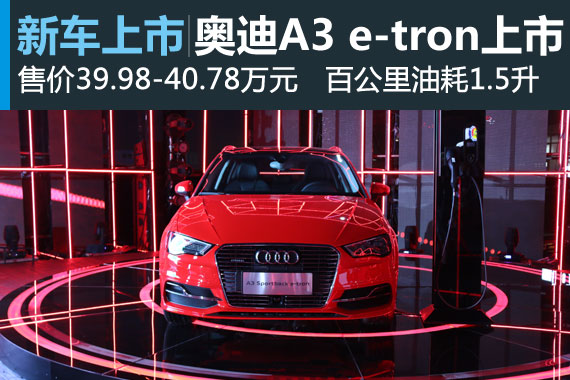 奥迪A3 e-tron上市 售价39.98-40.78万元